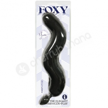 Icon Brands Foxy Black Fox 18" Tail Silicone Butt Plug