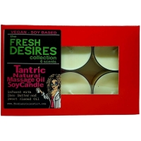 The Kinky Scientist Fresh Desires Collection Tantric Natural Massage Oil Soy Candles Assorted 6 Pack