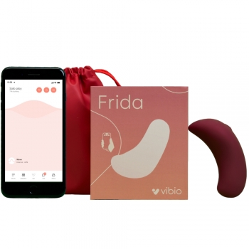 Vibio App Controlled Plum Red Frida Lay On Vulva Vibrator