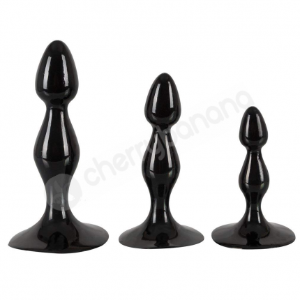 Frizz Black Butt Plug Set