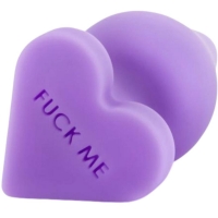 Play With Me Naughtier Candy Heart "Fuck Me" 3.75" Butt Plug