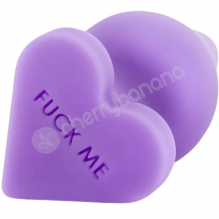 Play With Me Naughtier Candy Heart "Fuck Me" 3.75" Butt Plug