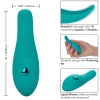 Calexotics Pixies Glider Bunny Teal Curved Clit Stimulating Vibrator