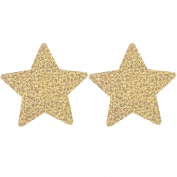 Cherry Banana You're A Star Gold Glitter Star-Shaped Nipple Pasties 2 Pack