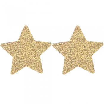 Cherry Banana You're A Star Gold Glitter Star-Shaped Nipple Pasties 2 Pack