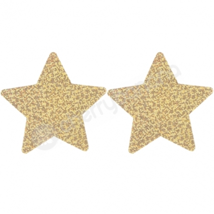 Cherry Banana You're A Star Gold Glitter Star-Shaped Nipple Pasties 2 Pack