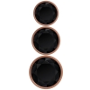 Gender X Gold Digger Set 3 Sizes Rose Gold Metal Butt Plugs With Black Gem Base 