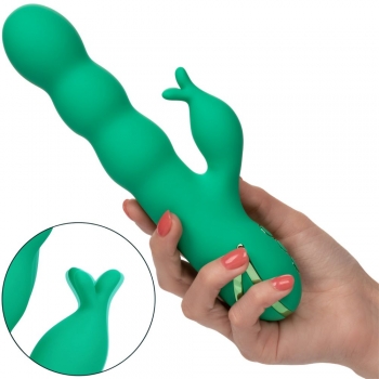 California Dreaming Sonoma Satisfier Thrusting G-Spot Shaft Vibrator With Triple Flickering Clit Stimulator