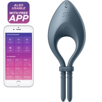 Satisfyer Bullseye Grey App Controlled Adjustable Vibrating Cockring