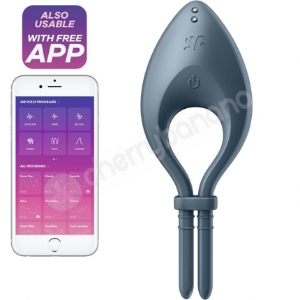 Satisfyer Bullseye Grey App Controlled Adjustable Vibrating Cockring Satisfyer Bullseye Grey App Controlled Adjustable Vibrating Cockring