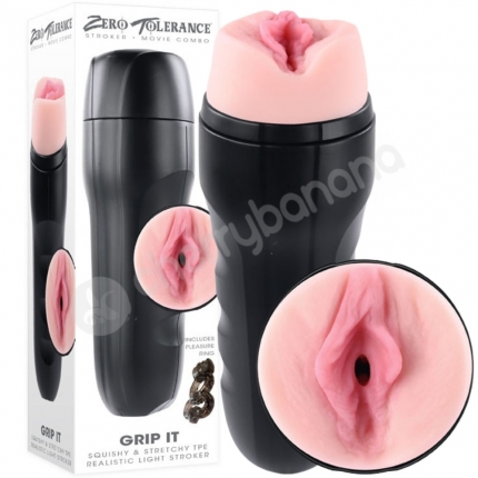 Zero Tolerance Grip It Light Flesh Vagina Stroker With Realistic Vulva