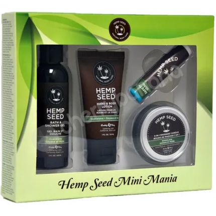 Earthly Body Hemp Seed Mini Mania Guavalava Scented Lotion Kit - 4 Piece Set