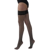 Cherry Banana Black Non-Slip Lace Top Fishnet Stockings With Rhinestones