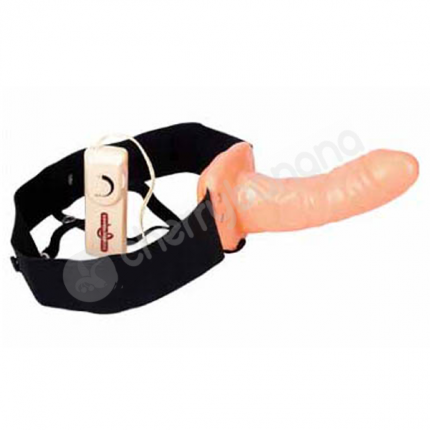 Robotic Flesh Vibrating Hollow Strap-On