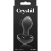 Crystal Heart Black Glass 2.7" Butt Plug