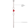 Ouch Silicone Heart Gag Nurse Themed White & Red Mouth Restraint