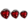 Adam & Eve Three Hearts Gem Metallic Anal Plug Set Of 3 Sizes