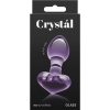 Crystal Heart Purple Glass 2.7" Butt Plug