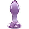 Crystal Heart Purple Glass 2.7" Butt Plug