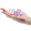 Crystal Heart Purple Glass 2.7" Butt Plug