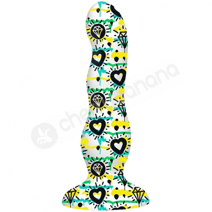 Diamond Hearts 7" Twisted Dildo