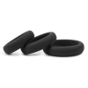Hombre Xtra Stretch Black Cock Ring Bands 3 Pack