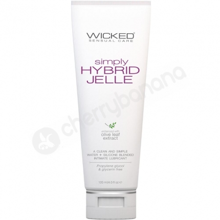 Wicked Simply Hybrid Jelle Thick Water & Silicone Based Gel Vegan & Glycerin Free Lubricant 120ml