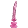 Icicles #86 Pink Glass Dong With Suction Cup Base