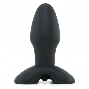 Velvet Plush Black Vibrating Fulfiller Butt Plug