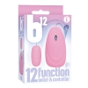 B12 Pink 12 Function Bullet Vibrator & Controller