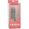 Naughty Bits I Love Dick Dildo Heart-Filled Confetti Clear Dong