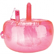 Lux Fetish Inflatable Pink Sex Chair With Vibrating Dildo