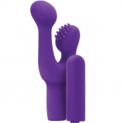 Inya Finger Fun Purple Vibrating Bullet With Dual Stimulation Sleeve