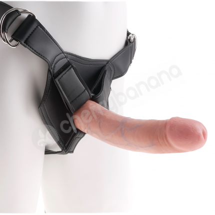 King Cock Flesh Strap-on Harness With 8'' Cock