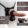 King Cock Elite Black & Flesh 7" Ultimate Vibrating Silicone Body Dock Kit