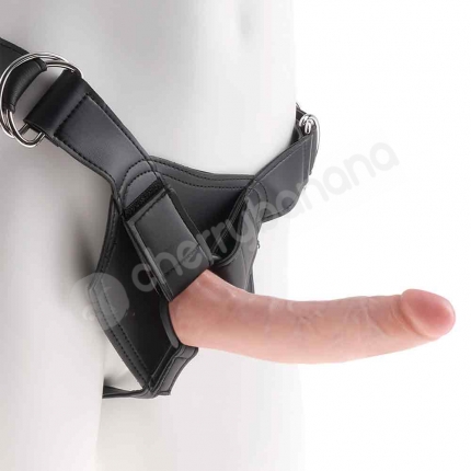 King Cock Flesh Strap-on Harness With 7'' Cock King Cock Flesh Strap-on Harness With 7'' Cock