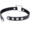 Master Series Kinky Kitty Ring Black Slim Choker Collar