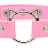 Master Series Kinky Kitty Ring Pink Slim Choker Collar