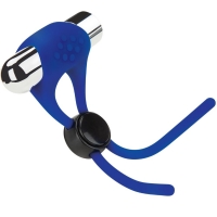 Zolo Rechargeable Blue Vibrating & Adjustable Cock Ring & Lasso