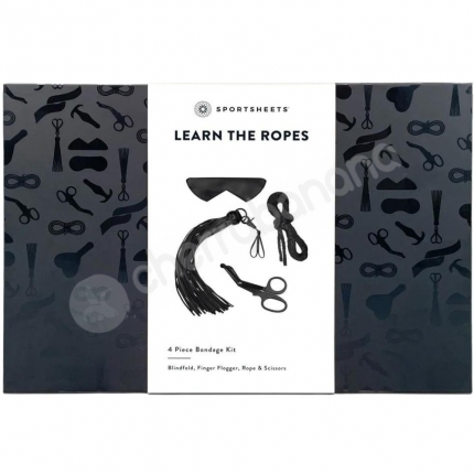 Sportsheets Learn The Ropes Bondage 4 Piece Kit Sportsheets Learn The Ropes Bondage 4 Piece Kit