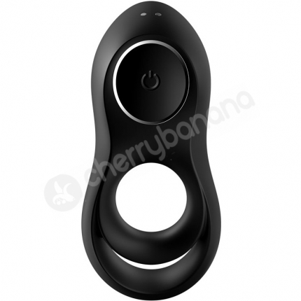 Satisfyer Legendary Duo Black Cock & Balls Vibrating Silicone Ring Satisfyer Legendary Duo Black Cock & Balls Vibrating Silicone Ring