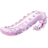 Glas Lick It 6" Pink Glass Curved Dildo With Pleasure Nubs