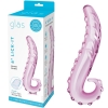 Glas Lick It 6" Pink Glass Curved Dildo With Pleasure Nubs