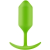 B-Vibe Snug Plug 3 Lime 5.1" Silicone Weighted Wearable Butt Plug