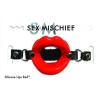 Sex & Mischief Silicone Lips Red Open Mouth Gag