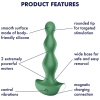 Satisfyer Lolli Plug 2 Green 5.6" Silicone Vibrating Anal Beads