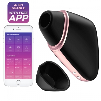 Satisfyer Love Triangle Black App Controlled Vibrating Clitoral Stimulator