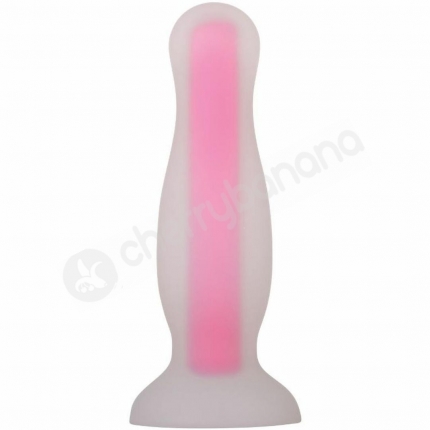 Evolved Luminous Glow In The Dark Pink Small 4.1" Butt Plug 