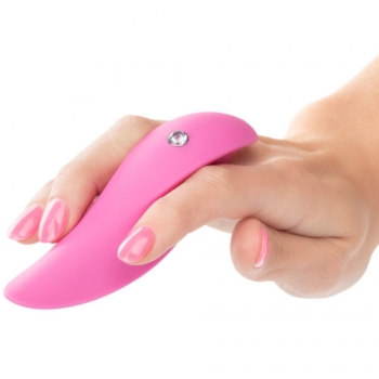 LuvMor Foreplay Contoured Ultra-Plush Silicone Vibe With Zircon Gem