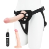 Lux Fetish 3 Piece Strap-on Pegging Set With Harness & Remote Controlled Vibration